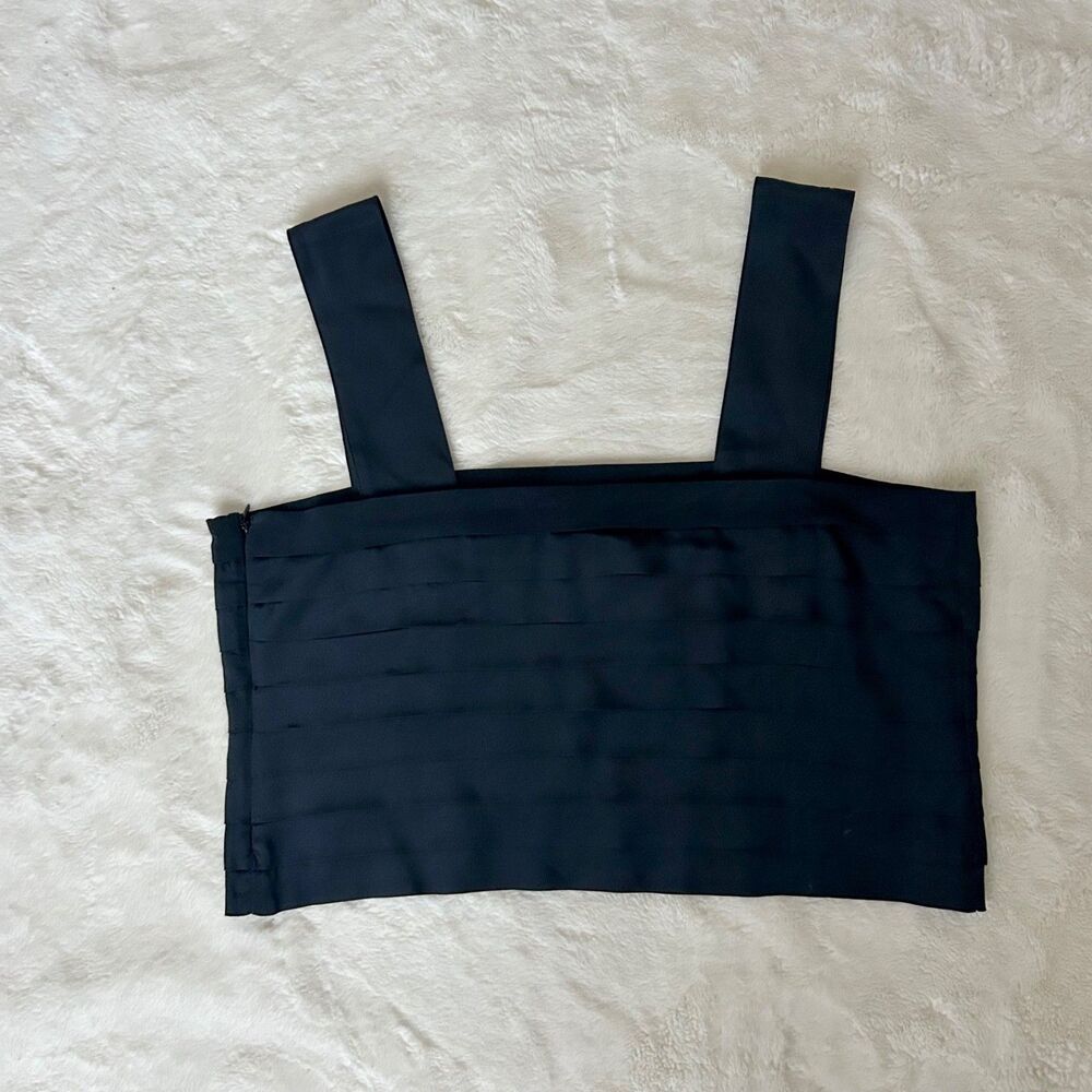 GANNI SILK Tank Top Black L Made In Italy